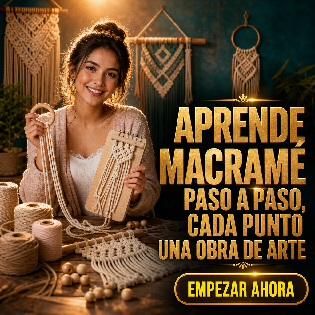 Domina el arte del macrame + 3 bonos de regalo